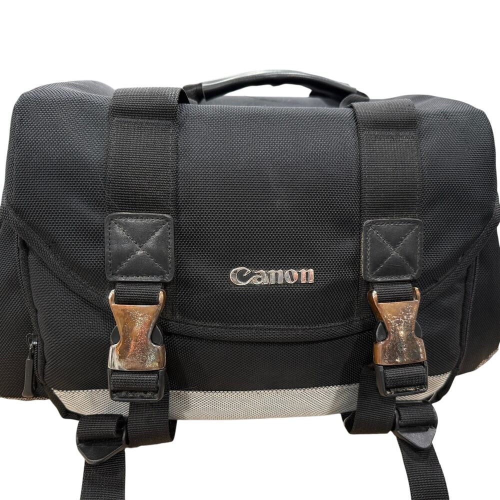 DISCONTINUED Canon 200DG Deluxe Camera Bag SLR Padded Shoulder Case Black Silver